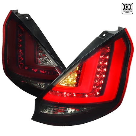 Spec-D Tuning 11-12 Ford Fiesta LED Tail Lights Red Smoke LT-FST115RGLED-TM